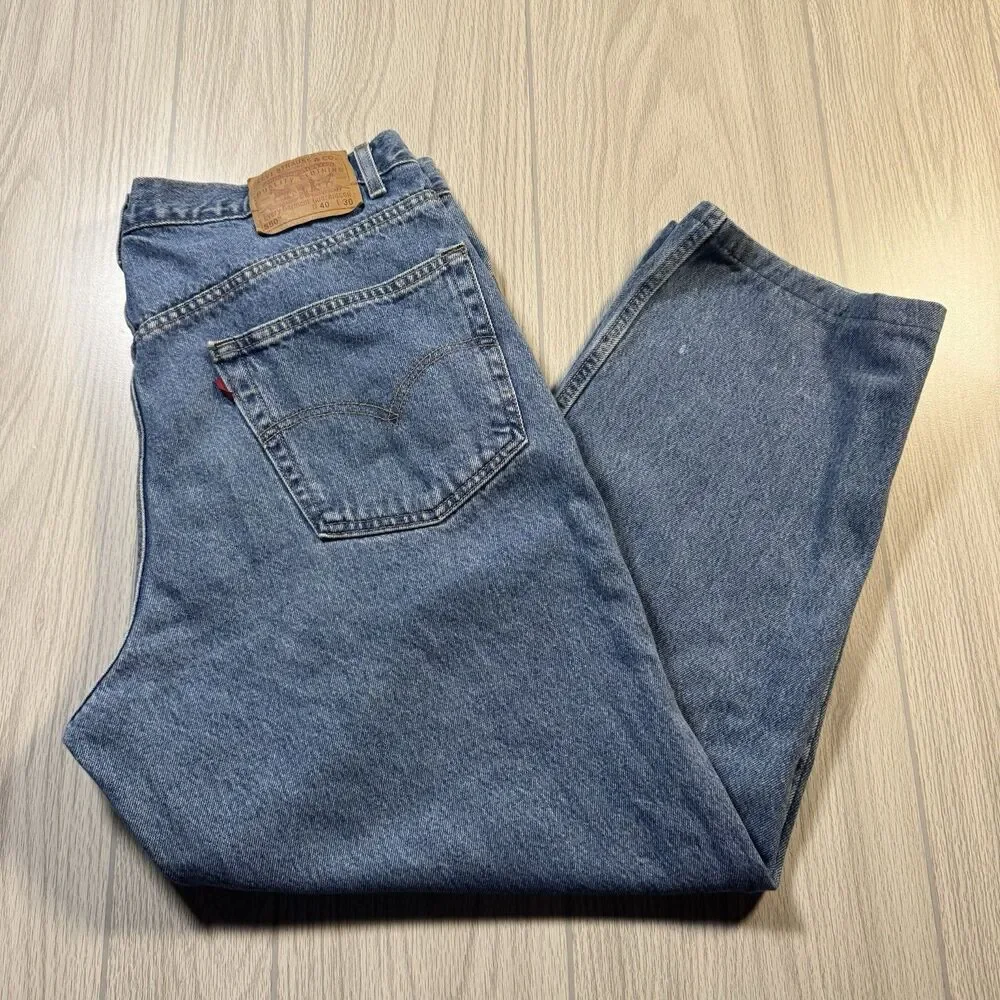 Vintage Levi’s 550 Relaxed Tapered Jeans Men’s 40x30 (fits 38x28) Stonewash Y2K